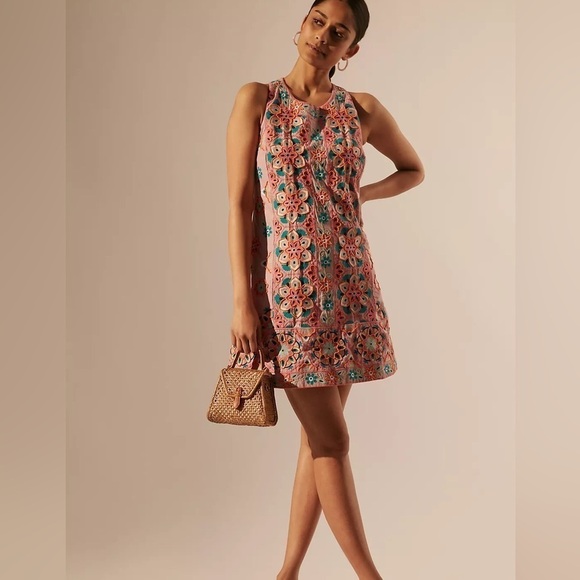 Anthropologie Dresses & Skirts - Anthropologie Embroidered and Appliquéd Beaded Shift Dress - 2